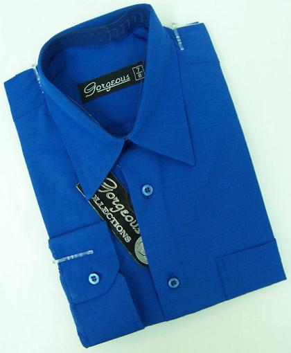 Shipley sociaal cliënt Jongens overhemd kobalt blauw