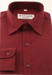 KINDEROVERHEMD EST BORDEAUX