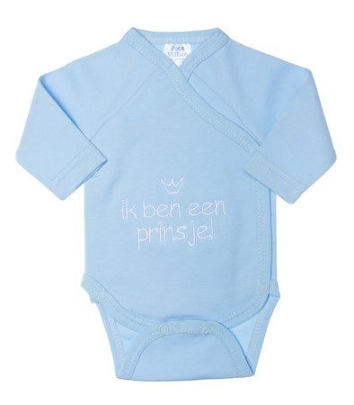 Baby romper prinsje licht blauw